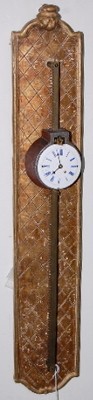 Antique Iron and Porcelain Gravity Clock — Antique Clocks Price Guide