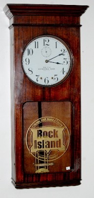 1 Year Differential Rock Island Regulator Clock — Antique Clocks Price Guide