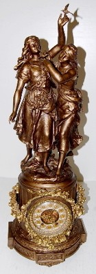 Ansonia "Florida and Gaiety" 2 Piece Statue Clock — Antique Clocks Price Guide