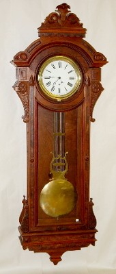 U.S. Clock Walnut Pinwheel Jeweler's Regulator — Antique Clocks Price Guide