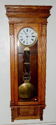 Oak Pinwheel Jeweler's Regulator Clock — Antique Clocks Price Guide