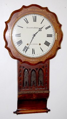 Dilger and Barclay, Glasgow Inlaid Wall Clock — Antique Clocks Price Guide