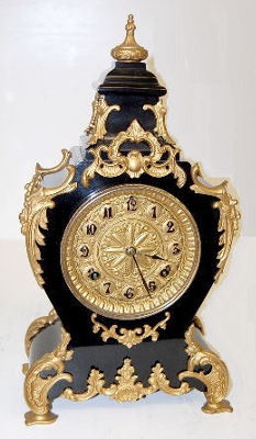 Ornate Waterbury "Louis" Iron Case Mantle Clock — Antique Clocks Price Guide