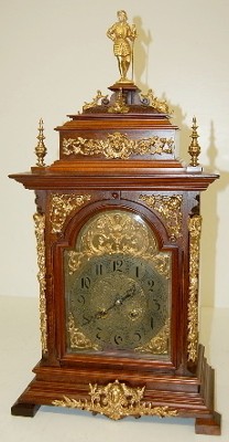 Ornate Lenzkirch Figural Crusader Shelf Clock — Antique Clocks Price Guide