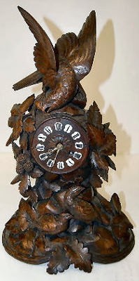Antique Black Forest Clock W/ Eagle and Chicks — Antique Clocks Price Guide