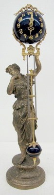 Ansonia "Juno" Lady Mystery Swinging Ball Clock — Antique Clocks Price Guide