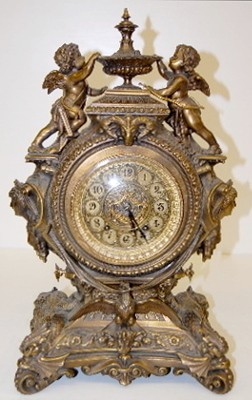 Fancy Ansonia "Lydia" Cherub Iron Clock — Antique Clocks Price Guide