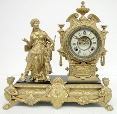 Ansonia "Prosperity" Seated Statue Clock — Antique Clocks Price Guide