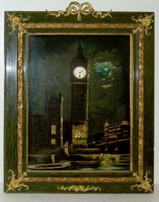 Ornate Abalone Inlay Picture — Antique Clocks Price Guide