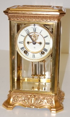 Ornate Ansonia "Vulcan" Crystal Regulator Clock — Antique Clocks Price Guide