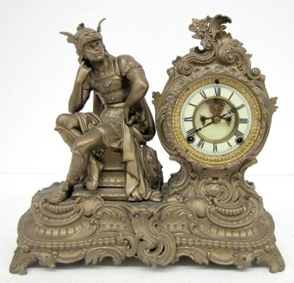 Antique Ansonia "Hermes" Seated Statue Clock — Antique Clocks Price Guide