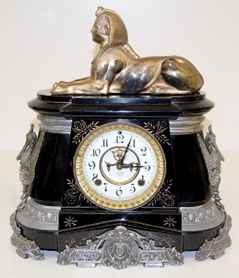 Ansonia "Pompeii W/ Sphinx" Statue Clock — Antique Clocks Price Guide