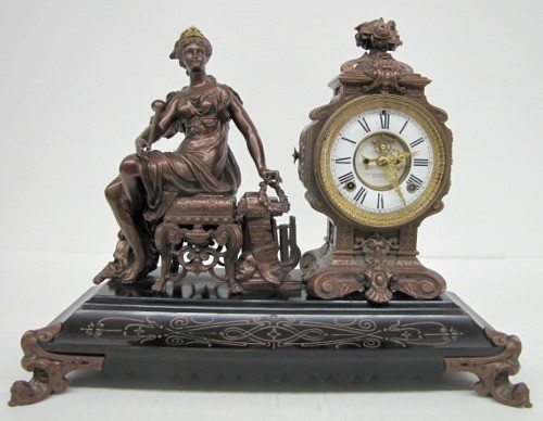 Antique Ansonia "Opera" Statue Clock — Antique Clocks Price Guide