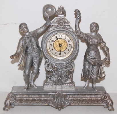 Ansonia Frolic Miniature Double Statue Clock — Antique Clocks Price Guide