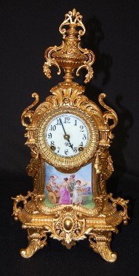 Ansonia "Royal" Metal and Porcelain Clock — Antique Clocks Price Guide