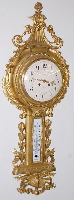 Raingo Paris Bronze Wall Clock and Thermometer — Antique Clocks Price Guide