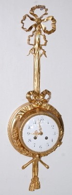 French Bronze Cartel Clock W/ Ribbon and Tassels — Antique Clocks Price Guide
