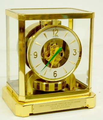 John Deere Presentation Le Coultre Atmos Clock — Antique Clocks Price Guide