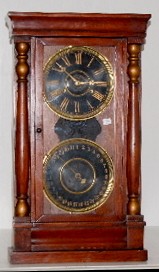 National Calendar Clock Co. Double Dial Clock — Antique Clocks Price Guide