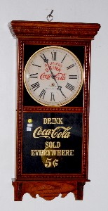 "Drink Coca Cola" Store Regulator Clock — Antique Clocks Price Guide
