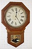 Ingraham Oak "Lyric" Schoolhouse Clock