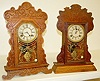 2 Waterbury Pressed Oak Kitchen Clocks