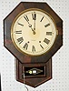 New Haven Mahogany Octagon Short Drop Clock