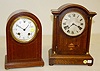 2 Mantle Clocks: New Haven Inlaid and Oak Inlaid