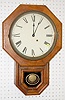 Antique Oak Octagon Short Drop Wall Clock