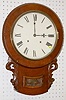 Antique Oak Carved Short Drop Clock