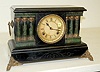 Black Enamel Marbleized The Empress Mantle Clock