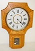 Oak Emperor Short Drop Schoolhouse Clock
