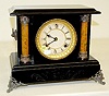 Waterbury Black Enamel Deerfield Mantel Clock