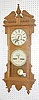 Oak Waterbury No. 33 Hanging Calendar Clock