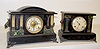 Waterbury and Ingraham Marbleized Mantle Clocks