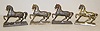 4 Prancing Horse Metal Clock Statues