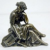 Woman Holding Musical Instrument Clock Statue