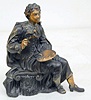 Metal Artist W/ Paint Pallette Clock Statue