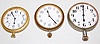 3 Stem Automobile Clocks: Swiss and New England