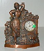 Copper Clad Iron Figural Lady Clock