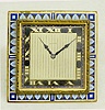 Stevens Antique Enameled Dresser Clock