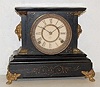 Ansonia Iron Case Mantle Clock w/ Lion Heads