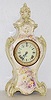 Antique Ansonia Floral Case T and S China Clock