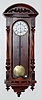 2 Weight Vienna Regulator Clock w/Porcelain Dial