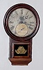 Atkins Rosewood Wall Calendar Clock