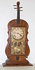 Figural Violin Clock, T and S, Paper Dial