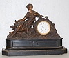 Large Antique French Lady Statue Clock