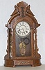 Antique Walnut Mirrorside T and S Parlor Clock
