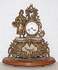 French Alabaster and Metal Figural Clock