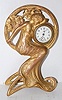 Art Nouveau Figural Lady Novelty Clock